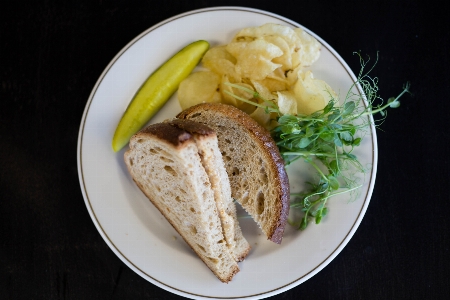 Food tableware sliced bread ingredient Photo