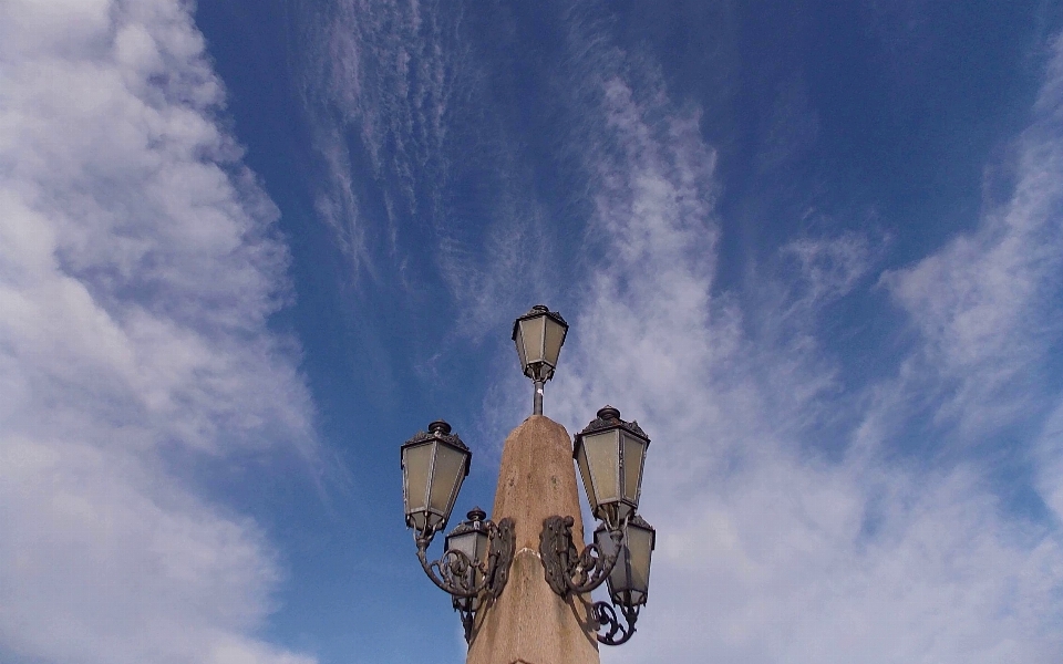 Sky cloud street light lamp