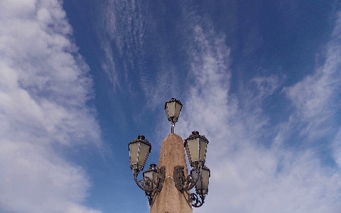 Himmel wolke strassenlicht
 lampe Foto