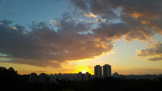 Sunset cloud sky atmosphere Photo