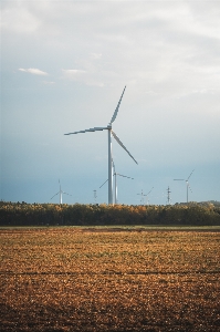 Windmill sky cloud wind farm Photo