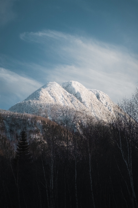 Nuage ciel montagne neige