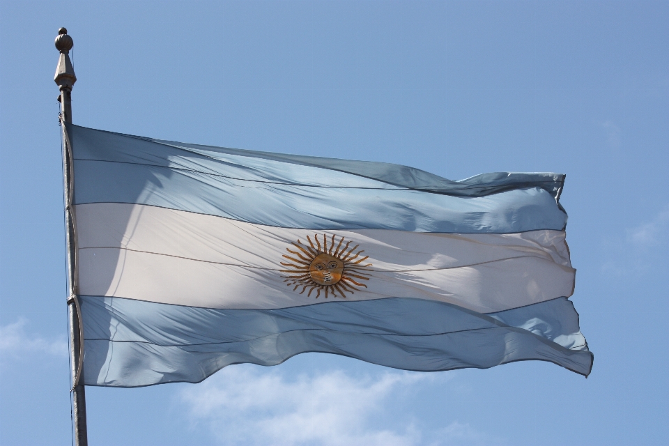 Flagge winken argentinien wind