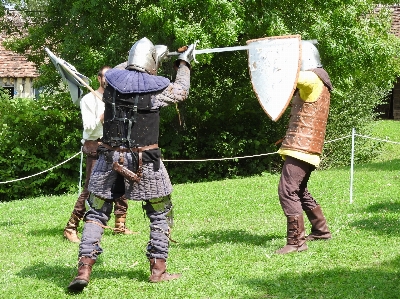 Combat in armor fifteenth century knight armed Photo