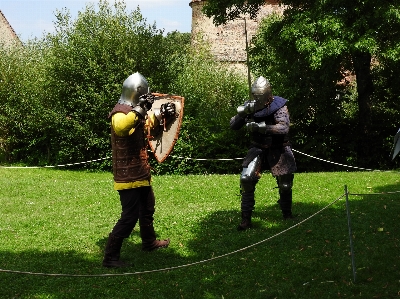 Combat in armor fifteenth century knight armed Photo