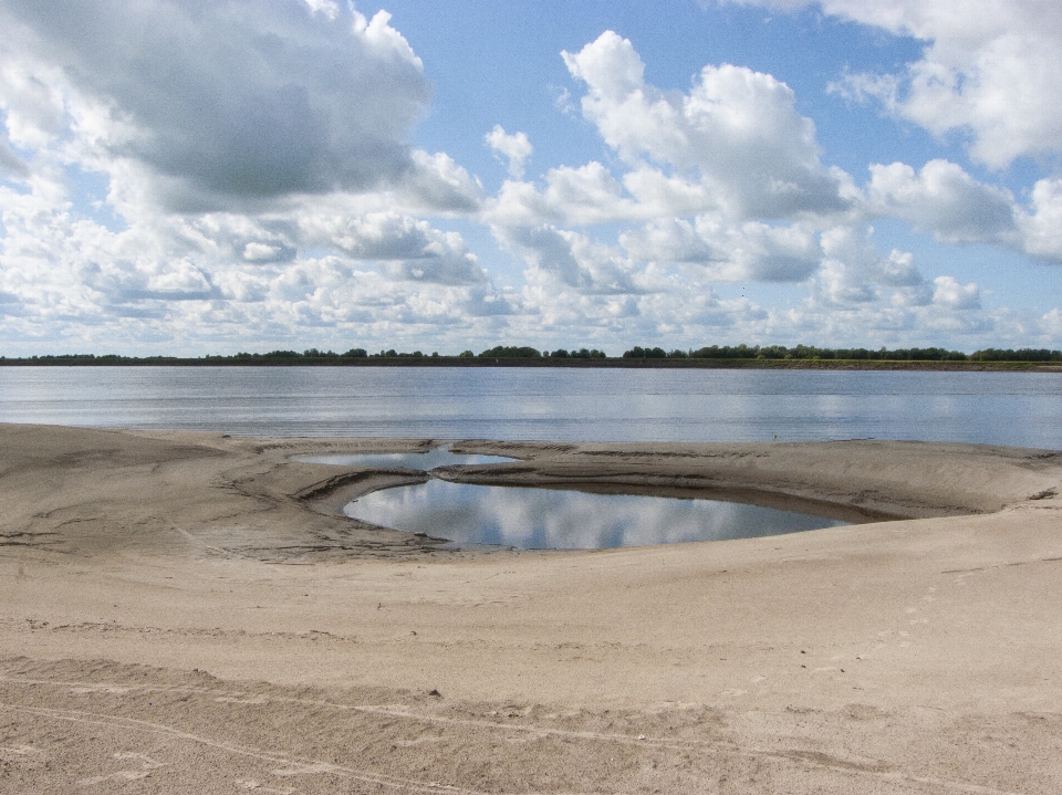 River bay shore beach