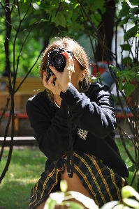 Woman plant vision care leaf Photo