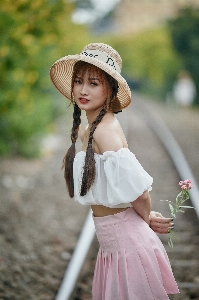 Woman skin smile shoulder Photo