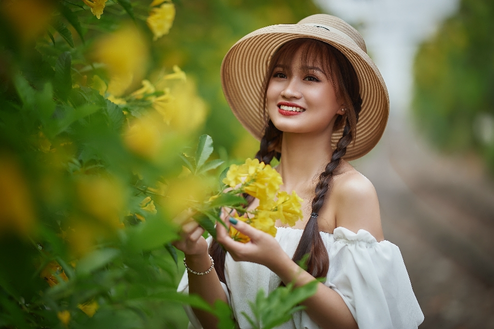 Woman face smile skin