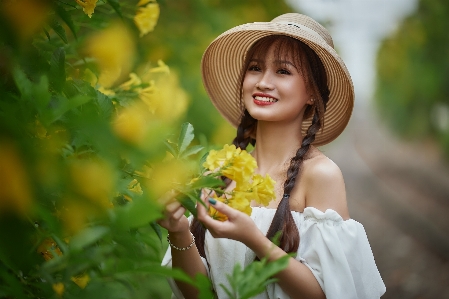 Woman face smile skin Photo