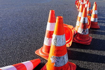 Natural white orange asphalt Photo