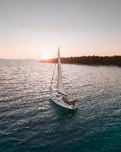 Foto Natural água barco céu