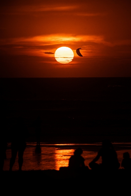 Sun kitsurf water cloud