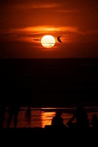 Sun kitsurf water cloud Photo