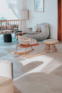 Natural furniture wood chair Photo