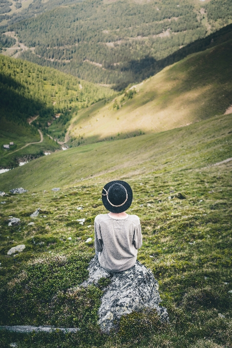 Natural ecoregion mountain people in nature