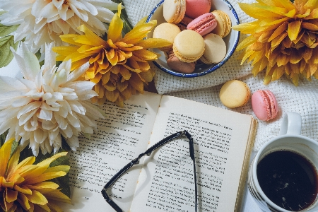 Flower tableware food kona coffee Photo