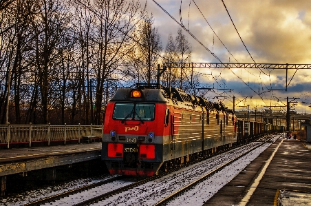 Images train sky cloud Photo