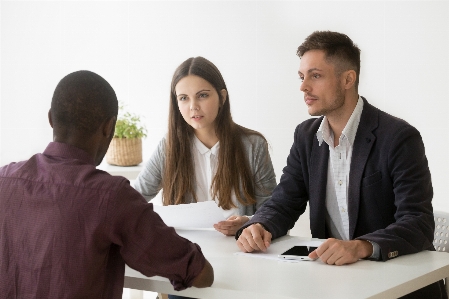 Applicant attentive black business Photo