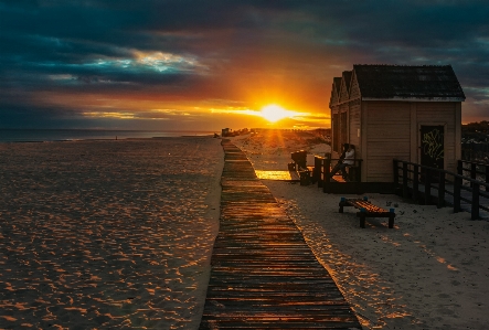 Sunset cloud sky atmosphere Photo