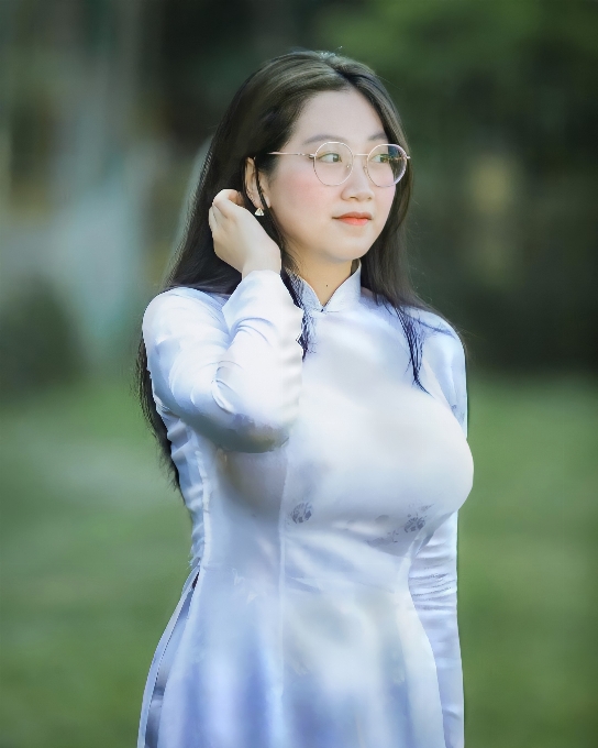 Aodai dress satin busty