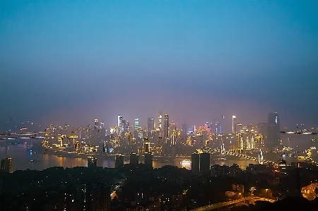 Chongqing night sky skyscraper Photo