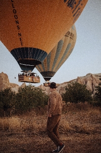 Natural plant hot air ballooning aerostat Photo