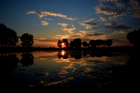 Sunset cloud water sky Photo