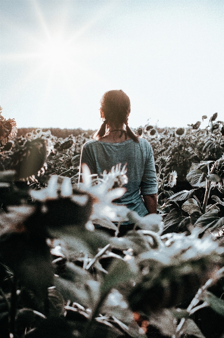 Frau himmel menschen in der natur
 menschlich