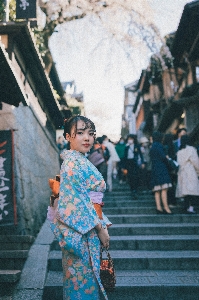 Woman azure street fashion temple Photo