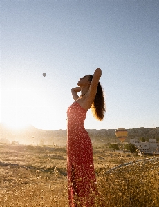 Woman sky plant ecoregion Photo