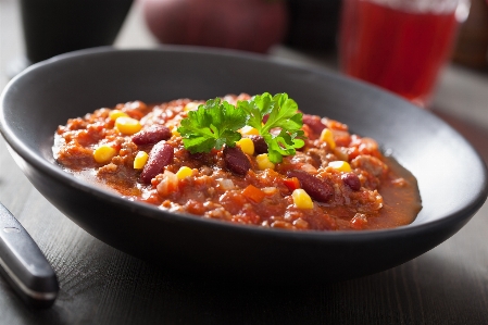 Beef chili chilli peper con carne Photo