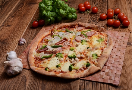 Pizza food table tableware Photo