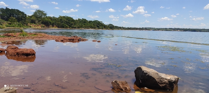 River rock water cloud Photo