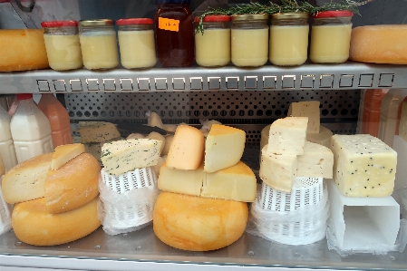 Milk honey cheese food Photo