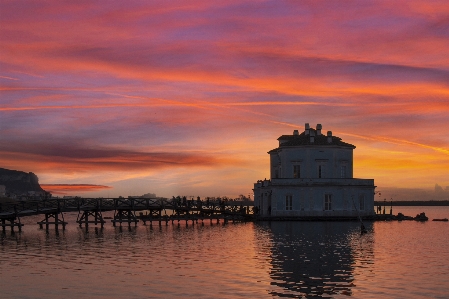 Sunset cloud water sky Photo