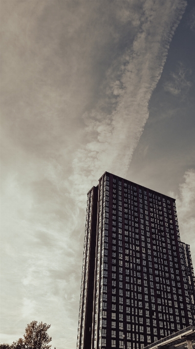 Natural cloud building sky