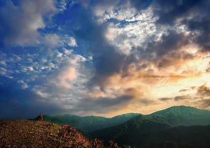 Monk buddhist theravada buddhism dusk Photo