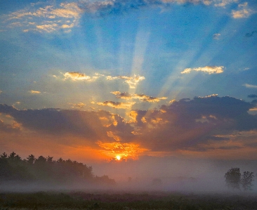 Early sunrise mist cloud Photo