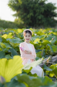 Woman plant people in nature leaf Photo