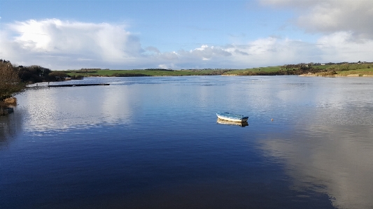 Calm reflection reservoir blue Photo