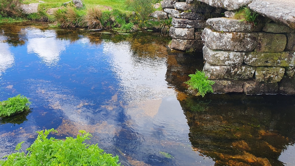 Reflexão rio azul calma