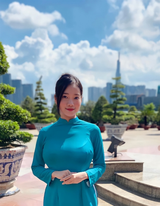 Busty asian vietnamese aodai