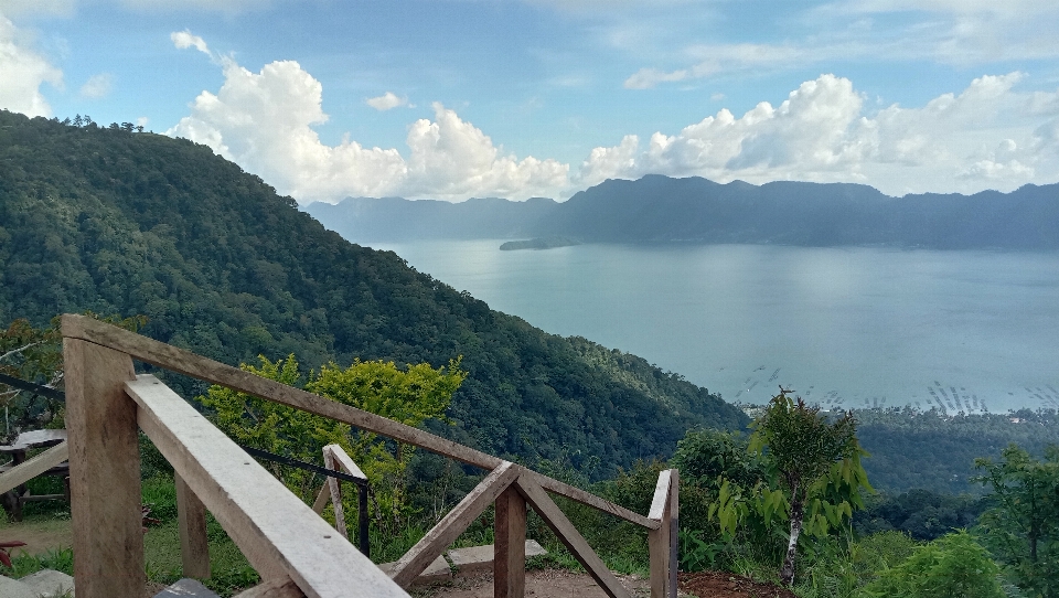 Nature landscape view lake