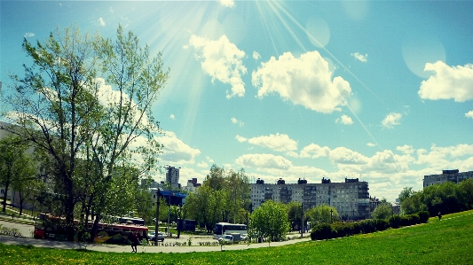 Himmel panorama wolke anlage Foto