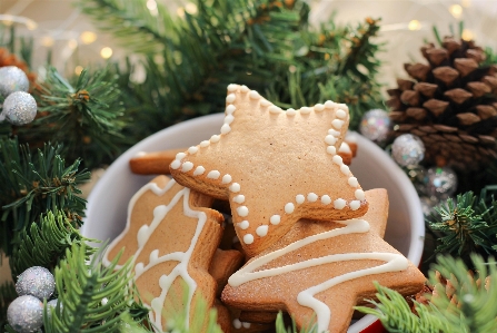 Christmas gingerbread cookies green tree Photo