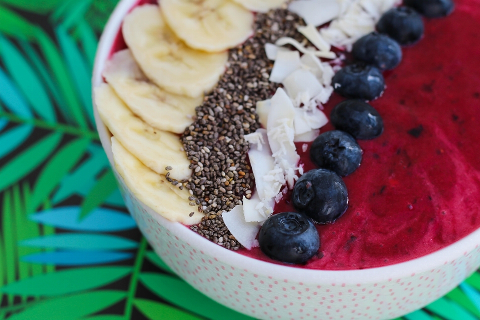 Breakfast smoothie bowl food