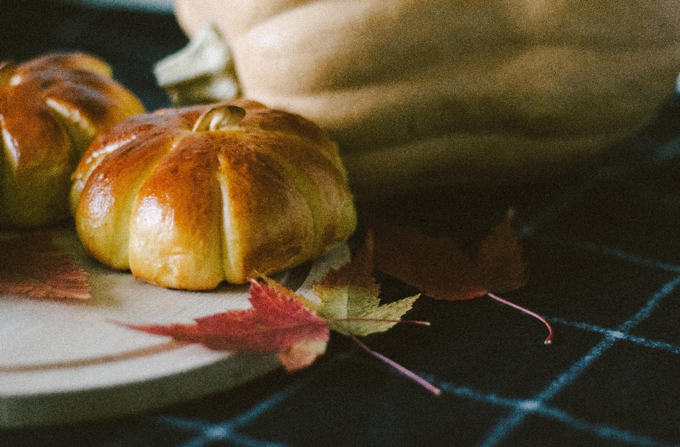 Pumpkin buns baking autumn