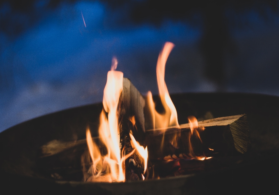 Lagerfeuer wald kompfort
 winter