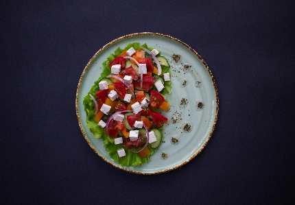 Salad vegetables food greek Photo